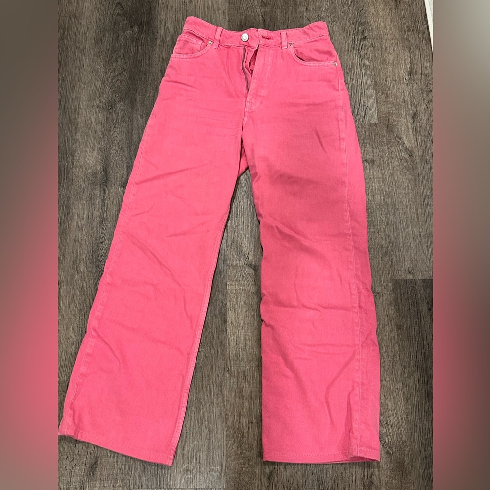 Zara pink boyfriend jeans